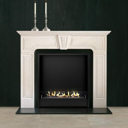 Биокамин в мраморном портале Firezo Bacio